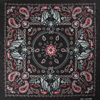 Haarband Bandana Zakdoek Biker Wing Print Rood Wit Zwart, Nieuw