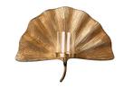 Decoratieve kandelaar GINKGO 44cm goud handgemaakt metalen, Nieuw, Ophalen of Verzenden