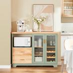 2dekans | SoBuy Keukeneiland - FSB81-GR - Eikenhout & MDF -, Ophalen of Verzenden, Zo goed als nieuw