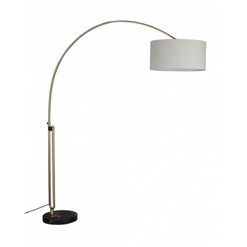 *WOONWINKEL* Dutchbone Archie Booglamp Goud Met Marmer, Huis en Inrichting, Lampen | Vloerlampen, Nieuw, Verzenden