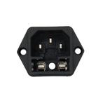 ProRide C14 IEC-Connector Chassisdeel met Zekeringhouder -, Doe-het-zelf en Verbouw, Verzenden, Nieuw