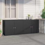 vidaXL Tuinkast 198x55,5x80 cm poly rattan zwart, Verzenden, Nieuw