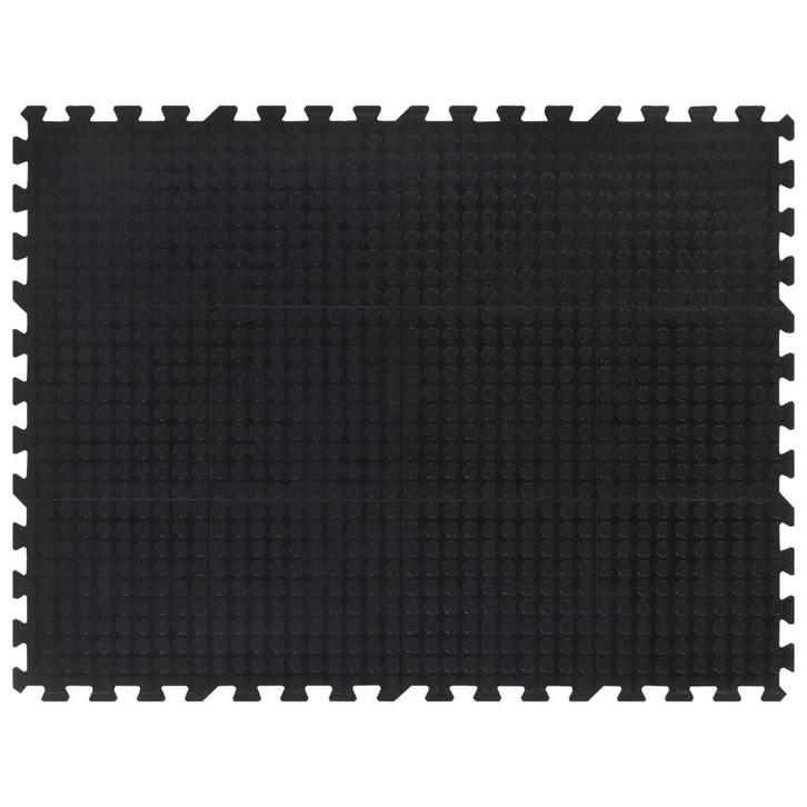 vidaXL Rubbertegel 12 mm 90x120 cm zwart, Sport en Fitness, Fitnessmaterialen, Nieuw, Verzenden