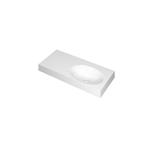 SMOOTH Wastafel in polystone | 100 x 45 x 9 wasbak rechts, Verzenden, Nieuw, Wastafelkast