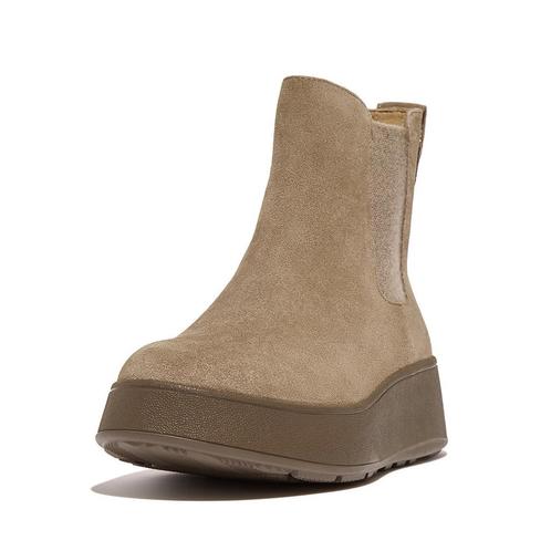 -20% FitFlop  FitFlop F-mode suede flatform chelsea boots 2-, Kleding | Dames, Schoenen, Grijs, Nieuw, Verzenden