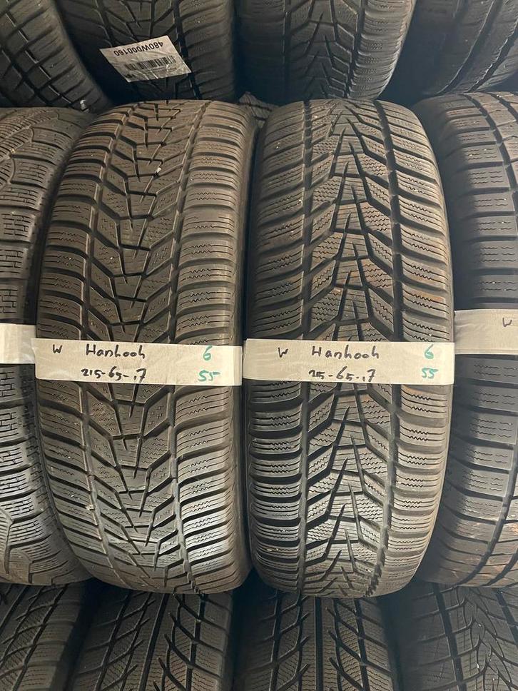 215-65-17 Hankook Winterbanden 6mm Incl Montage 215 65 17, Auto-onderdelen, Banden en Velgen, 17 inch, Winterbanden, 215 mm, Personenwagen
