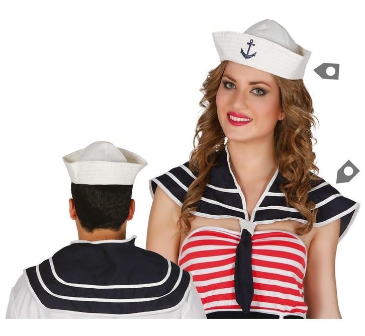 Matrozenpet met Kraag en Stropdas, Hobby en Vrije tijd, Feestartikelen, Nieuw, Verzenden