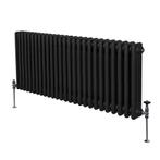 Traditionele 3 Kolom Radiator - 600 x 1192mm - Zwart, Verzenden, Nieuw