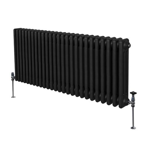 Traditionele 3 Kolom Radiator - 600 x 1192mm - Zwart, Doe-het-zelf en Verbouw, Verwarming en Radiatoren, Verzenden