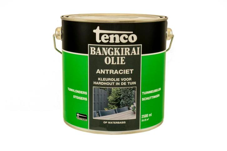 Tenco bangkiraiolie 2,5 liter, antraciet, bus, Doe-het-zelf en Verbouw, Verf, Beits en Lak, Nieuw, Verzenden