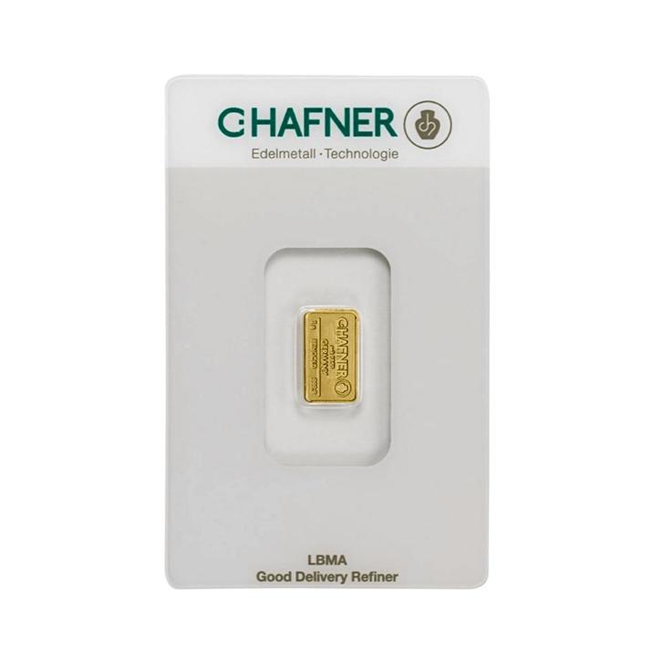 Goudbaar 1 gram C. Hafner, Postzegels en Munten, Edelmetalen en Baren, Verzenden