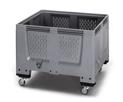 Palletbox ventilatiesleuven met 4 wielen 120x100x93cm, Zakelijke goederen, Kantoor en Winkelinrichting | Magazijn, Stelling en Opslag