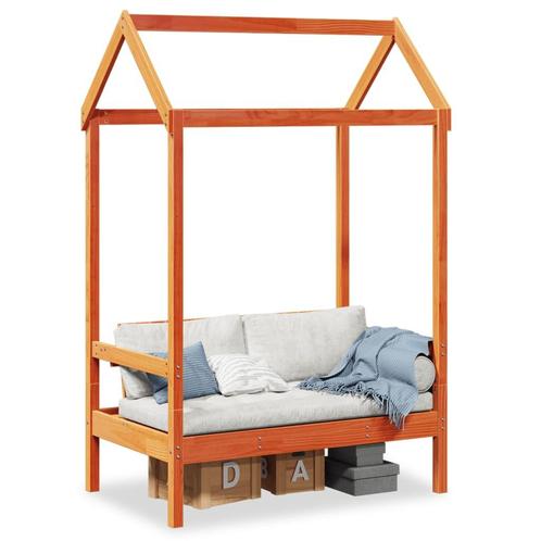 vidaXL Bank met dak 117,5x70x176,5 cm massief grenenhout, Huis en Inrichting, Banken | Bankstellen, Nieuw, Hout, Verzenden