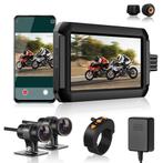 Motocam F9 | Wifi | GPS 2CH Motor dashcam, Nieuw, Verzenden