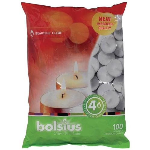 Theelichten bolsius - brandtijd 4 uur - 100 stuks, Zakelijke goederen, Horeca | Keukenapparatuur, Nieuw in verpakking, Verzenden