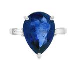 Ring Platina - 4.40ct. tw. Saffier - Diamant, Nieuw