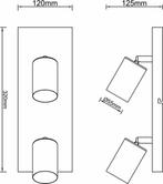 Brilliant Jello - Plafondspot - GU10 2x4,5W - 3000K - Zwart, Ophalen of Verzenden, Nieuw