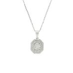 Ketting met hanger - 18 karaat Witgoud - 0.52ct. tw. Diamant, Sieraden, Tassen en Uiterlijk, Antieke sieraden