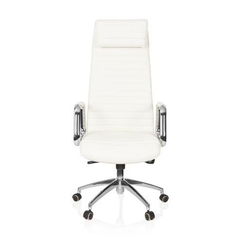 Directiestoel | Met Armleuning | Leder | Ivoor | Ergonomisch, Huis en Inrichting, Bureaus, Nieuw, Verzenden