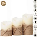2dekans | ODADDY® LED Kaarsen Met Bewegende Vlam – Set 3, Ophalen of Verzenden, Zo goed als nieuw