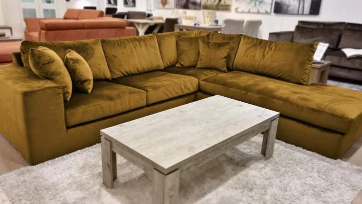 Hoekbank Loenen - hoekbanken - Geel, Huis en Inrichting, Banken | Sofa's en Chaises Longues, Nieuw, Stof