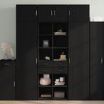 vidaXL buffetkast 70x42,5x185 cm bewerkt hout zwart, Minder dan 50 cm, Verzenden, Nieuw, Minder dan 100 cm
