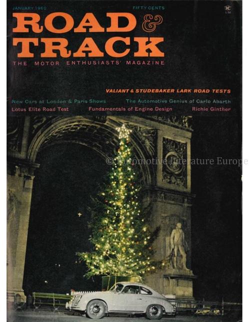 1960 ROAD AND TRACK MAGAZINE JANUARI ENGELS, Boeken, Auto's | Folders en Tijdschriften