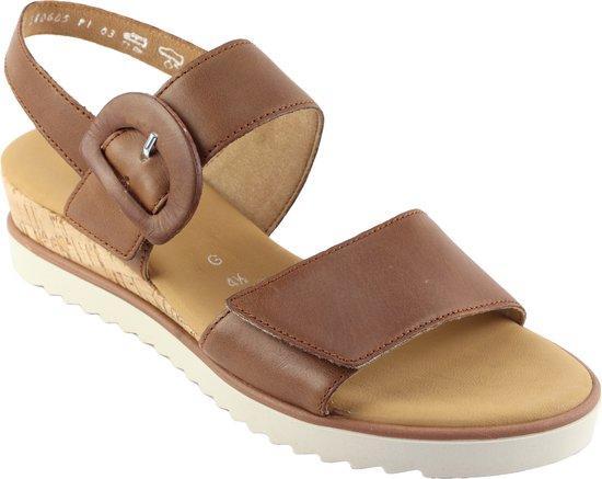Gabor 752 - maat 39 - Sandalen - Met Sleehak - Dames - Camel, Kleding | Dames, Schoenen, Verzenden