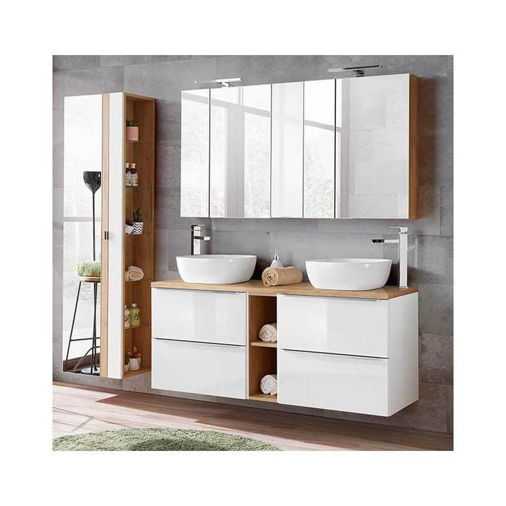 Badkamermeubel Cosimo Una White 140CM (Badkamermeubels), Huis en Inrichting, Badkamer | Badkamermeubels, Nieuw, Ophalen of Verzenden