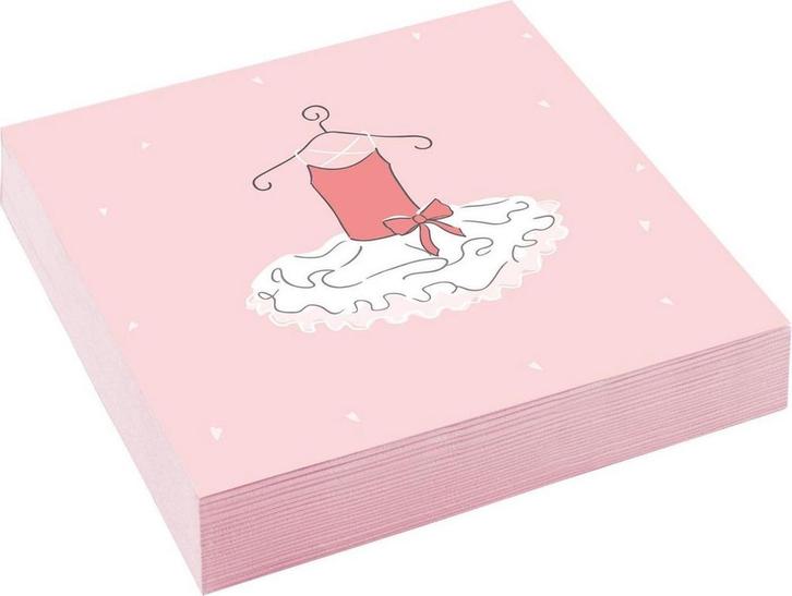 Amscan Servetten Little Dancer 33 X 33 Cm Roze 20 Stuks, Hobby en Vrije tijd, Feestartikelen, Ophalen of Verzenden