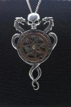 Zilveren Doodskop met kompas draaiend XL ketting hanger, Verzenden, Nieuw