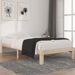 vidaXL Bedframe massief grenenhout 100x200 cm, 100 cm, Eenpersoons, Bruin, Verzenden