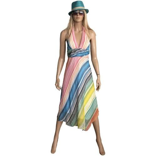 Multicolor BCBG Midi jurk Maat 36 (S), Kleding | Dames, Merkkleding | Jurken, Knielengte, Zo goed als nieuw, Maat 36 (S), Verzenden