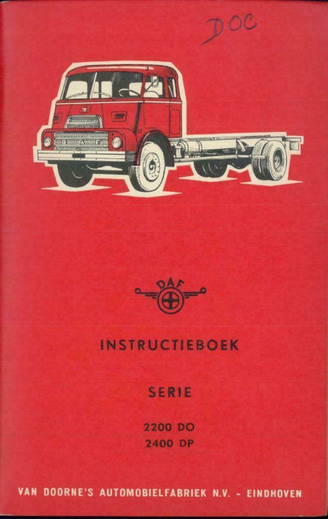 DAF SERIE 2200 DO 2400 DP instructieboekje Nederlands, Auto diversen, Handleidingen en Instructieboekjes, Verzenden