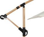 2dekans | Zwevende / Hangende Parasol - Creme - 300 cm breed, Tuin en Terras, Ophalen of Verzenden, Zo goed als nieuw