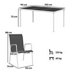 TRUUSK Zitgroep 7-delig Eetgroep Voor 6 Personen Eettafel Me, Tuin en Terras, Overige Tuin en Terras, Verzenden, Nieuw