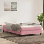 vidaXL Boxspring zonder matras fluweel roze 120x220 cm, Verzenden, Nieuw, Stof