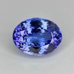 Blauw Tanzaniet - 9.26 ct - nternational Colored Gemstone, Sieraden, Tassen en Uiterlijk, Edelstenen, Nieuw