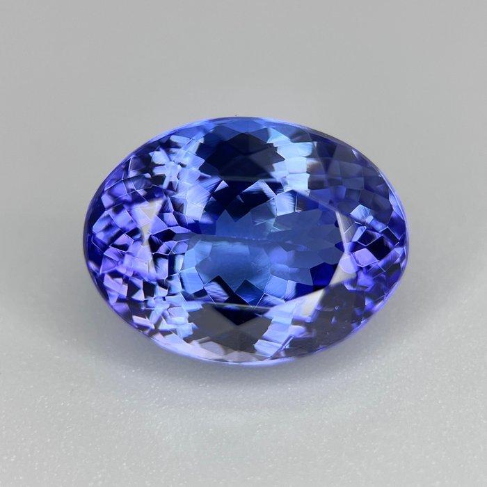 Blauw Tanzaniet - 9.26 ct - nternational Colored Gemstone, Sieraden, Tassen en Uiterlijk, Edelstenen