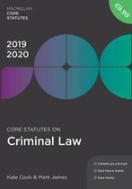 Macmillan core statutes: Core statutes on criminal law, Gelezen, Kate Cook, Mark James, Verzenden