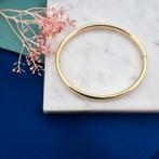 Gouden gladde slavenarmband | Ø 60,5 mm (gouden armband), Ophalen of Verzenden, Gebruikt, Overige kleuren, Goud