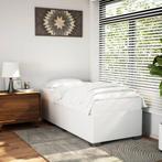 vidaXL Bedframe kunstleer wit 90x200 cm, Overige materialen, 90 cm, Eenpersoons, Verzenden
