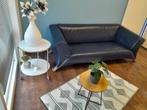 bank, leer, navy blauw, Rolf Benz, design, strak, modern,, Warm doorr de mooie blauwe navy kleur en tijdloos., Gebruikt, 150 tot 200 cm