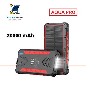 Solartron Aqua Pro - Solar powerbank 20000 mAh Rood