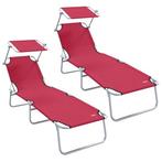 Ligbed 2-persoons Rood | 40% Korting | Retourdeal, Ophalen of Verzenden, Nieuw, Textileen