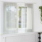 vidaXL Gordijnen voile met roedezakken 2 st lichtgrijs, Huis en Inrichting, Stoffering | Gordijnen en Lamellen, Verzenden, Nieuw
