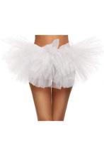 Korte Tutu Wit Tule Rokje XS S M Witte Petticoat Rok Dames M, Ophalen of Verzenden, Nieuw, Carnaval, Kleding