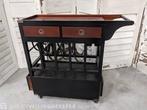 Bar Trolley Furniture, bruin/zwart/rood, Huis en Inrichting, Nieuw