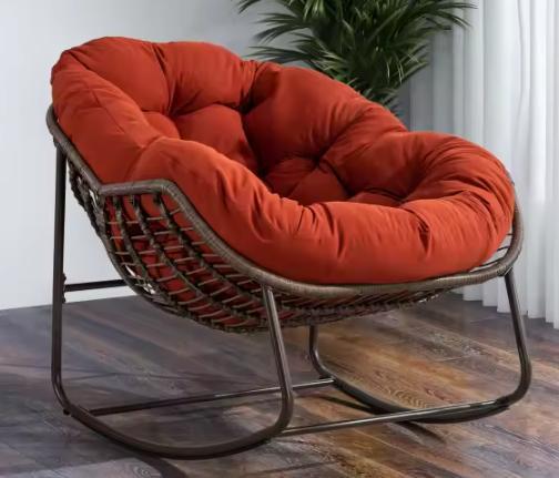 Rotan Schommelstoel met Kussen – Voor Tuin en Veranda, Tuin en Terras, Tuinstoelen, Nieuw, Verzenden