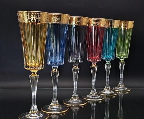 Artemisia - Champagne fluitje (6) - Kristal, Antiek en Kunst, Antiek | Meubels | Tafels